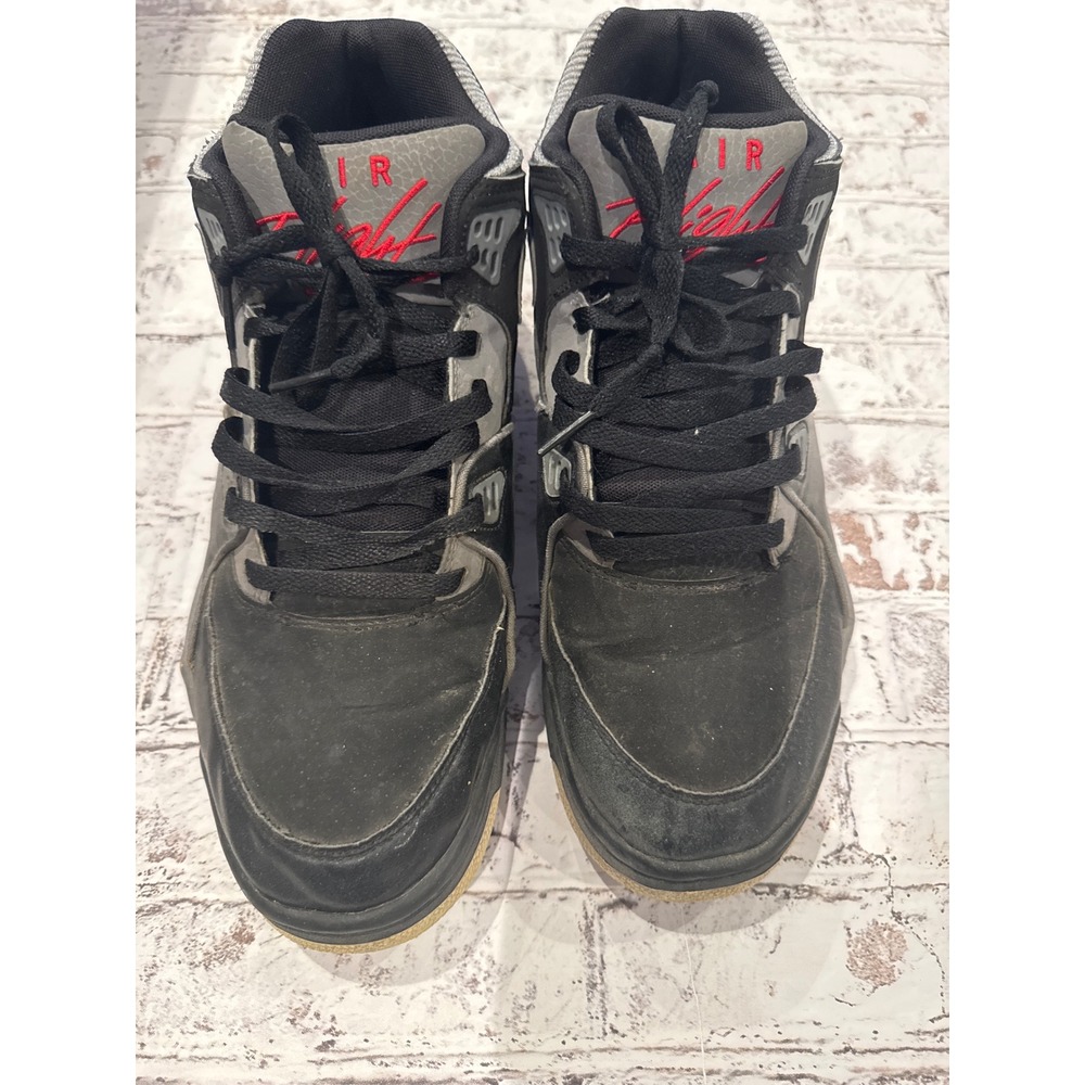 Nike Air Flight 89 Mens Black Grey Red Basketball Sneakers Mid Top Shoes
